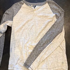 American Eagle Outfitters Two-Tone Gray Henley